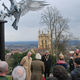 Day 71 - 12 March: Malvern Buzzard Unveiling - The Duke of Gloucester addresses Walenty Pytel, creator of the Malvern Buzzards statue