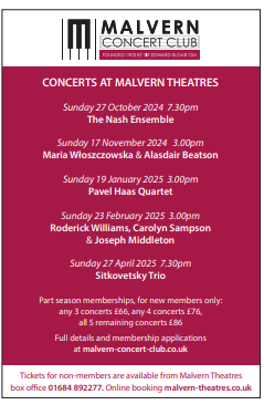 Malvern Concert Club Concerts